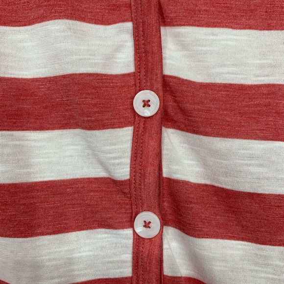 SO Burnout Pink & White Striped Shirt Button Up Tie Front New Size Small - Picture 5 of 15